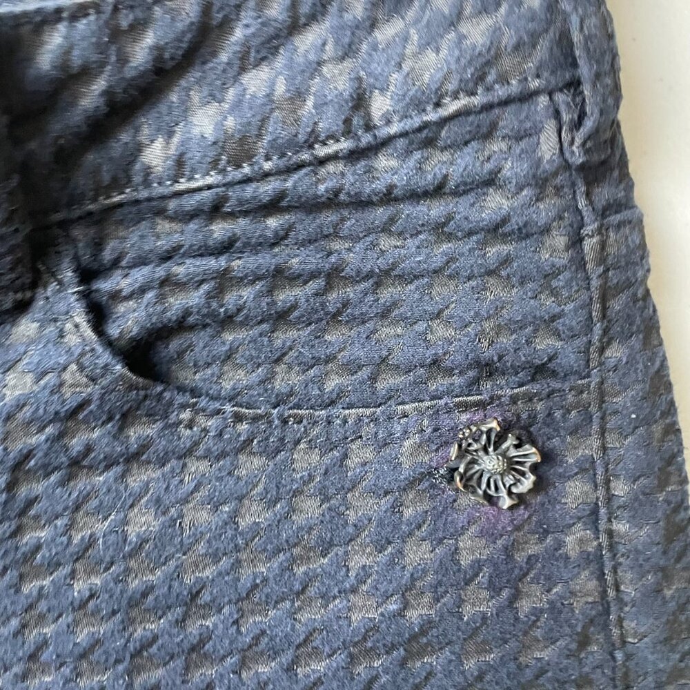 Maison Scotch Jeans Skinny Fit Houndstooth Textured Durable Fabric Black‎ W 27 - Picture 5 of 12